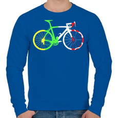 PRINTFASHION Bike - Férfi pulóver - Királykék
