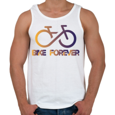 PRINTFASHION Bike forever - Férfi atléta - Fehér