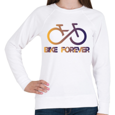 PRINTFASHION Bike forever - Női pulóver - Fehér