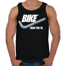 PRINTFASHION Bike Just fix it - Férfi atléta - Fekete atléta, trikó