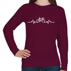 PRINTFASHION BIKE - Női pulóver - Bordó
