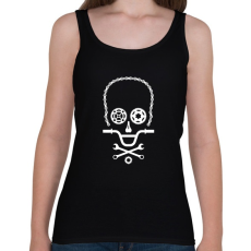 PRINTFASHION Bike Skull - Női atléta - Fekete