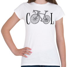 PRINTFASHION Biking is cool - Női póló - Fehér