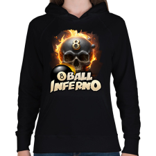 PRINTFASHION Biliárd fekete golyó - Női kapucnis pulóver - Fekete női pulóver, kardigán