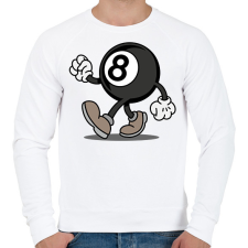 PRINTFASHION Biliárd golyó - Férfi pulóver - Fehér férfi pulóver, kardigán