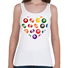 PRINTFASHION Biliárdos szív - Női atléta - Fehér női trikó