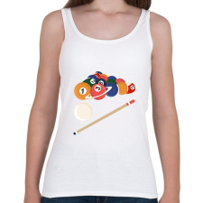 PRINTFASHION Billiárd az űrben - Női atléta - Fehér női trikó