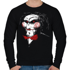 PRINTFASHION Billy the puppet - Férfi pulóver - Fekete férfi pulóver, kardigán