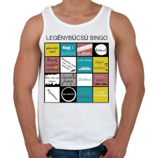 PRINTFASHION Bingo Legénybúcsúhoz - Férfi atléta - Fehér atléta, trikó