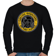 PRINTFASHION Biohazard maszk - Férfi pulóver - Fekete férfi pulóver, kardigán