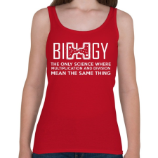 PRINTFASHION BIOLOGY - Női atléta - Cseresznyepiros női trikó