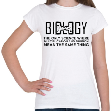 PRINTFASHION BIOLOGY - Női póló - Fehér