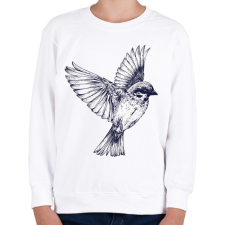 PRINTFASHION Bird drawing - Gyerek pulóver - Fehér gyerek pulóver, kardigán