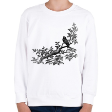 PRINTFASHION Bird & Tree drawing - Gyerek pulóver - Fehér
