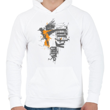 PRINTFASHION birdi59-01.png - Férfi kapucnis pulóver - Fehér férfi pulóver, kardigán