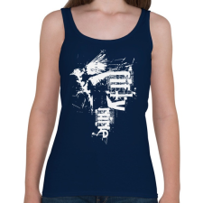 PRINTFASHION birdi59-02-01 - Női atléta - Sötétkék női trikó