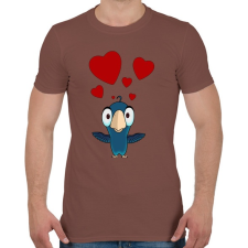 PRINTFASHION birdie - Férfi póló - Mogyoróbarna férfi póló