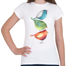PRINTFASHION Birds - Női póló - Fehér női póló