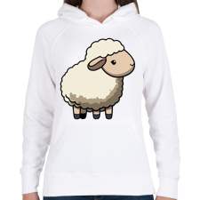 PRINTFASHION Birka - Női kapucnis pulóver - Fehér női pulóver, kardigán