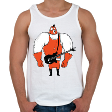 PRINTFASHION Birkozó basszusgitáros - Férfi atléta - Fehér atléta, trikó