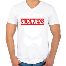 PRINTFASHION Birmingham bandája - Férfi V-nyakú póló - Fehér férfi póló