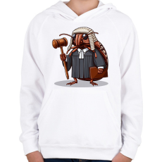 PRINTFASHION Bíró - Gyerek kapucnis pulóver - Fehér