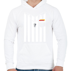 PRINTFASHION Bíró jelmez - Férfi kapucnis pulóver - Fehér