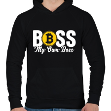 PRINTFASHION BITCOIN 4 EVER 13 - Férfi kapucnis pulóver - Fekete női pulóver, kardigán