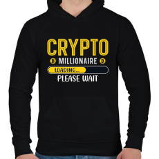 PRINTFASHION BITCOIN 4 EVER 2 - Férfi kapucnis pulóver - Fekete