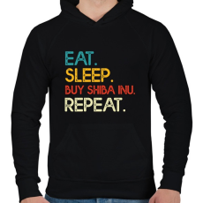 PRINTFASHION BITCOIN 4 EVER 46 - Férfi kapucnis pulóver - Fekete