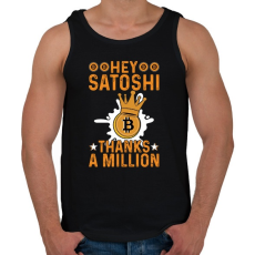 PRINTFASHION BITCOIN 4 EVER 52 - Férfi atléta - Fekete