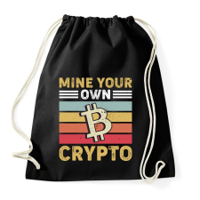 PRINTFASHION BITCOIN 4 EVER 56 - Sportzsák, Tornazsák - Fekete tornazsák