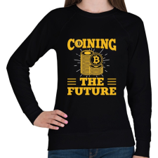 PRINTFASHION BITCOIN 4 EVER 58 - Női pulóver - Fekete női pulóver, kardigán