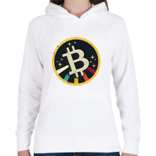 PRINTFASHION BITCOIN 4 EVER 59 - Női kapucnis pulóver - Fehér női pulóver, kardigán