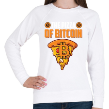 PRINTFASHION BITCOIN 4 EVER 62 - Női pulóver - Fehér női pulóver, kardigán