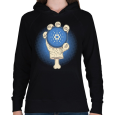PRINTFASHION BITCOIN 4 EVER 66 - Női kapucnis pulóver - Fekete