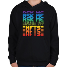 PRINTFASHION BITCOIN 4 EVER 68 - Gyerek kapucnis pulóver - Fekete gyerek pulóver, kardigán