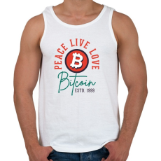 PRINTFASHION BITCOIN 4 EVER 79 - Férfi atléta - Fehér