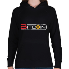 PRINTFASHION BITCOIN 4 EVER 7 - Női kapucnis pulóver - Fekete női pulóver, kardigán