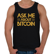 PRINTFASHION BITCOIN 4 EVER 85 - Férfi atléta - Fekete atléta, trikó