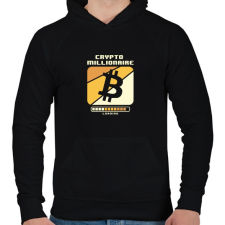 PRINTFASHION BITCOIN 4 EVER 89 - Férfi kapucnis pulóver - Fekete férfi pulóver, kardigán