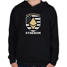 PRINTFASHION BITCOIN 4 EVER 92 - Gyerek kapucnis pulóver - Fekete gyerek pulóver, kardigán