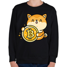 PRINTFASHION BITCOIN 4EVER 16 - Gyerek pulóver - Fekete