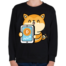 PRINTFASHION BITCOIN 4EVER 17 - Gyerek pulóver - Fekete gyerek pulóver, kardigán