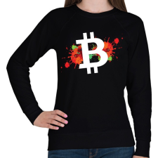 PRINTFASHION BITCOIN 4EVER 30 - Női pulóver - Fekete női pulóver, kardigán