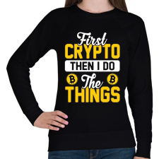PRINTFASHION BITCOIN 4EVER 5 - Női pulóver - Fekete női pulóver, kardigán