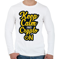 PRINTFASHION BITCOIN 4EVER - Férfi hosszú ujjú póló - Fehér férfi póló