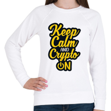 PRINTFASHION BITCOIN 4EVER - Női pulóver - Fehér női pulóver, kardigán