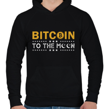 PRINTFASHION bitcoin 96 - Férfi kapucnis pulóver - Fekete férfi pulóver, kardigán