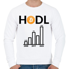 PRINTFASHION bitcoin chart - Férfi pulóver - Fehér